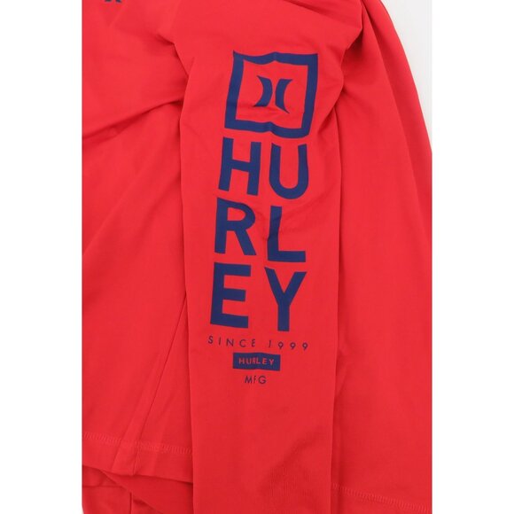 Hurley Men's Long Sleeve Red Stretch UPF Sun Shirt Medium NWT - Picture 4 of 4